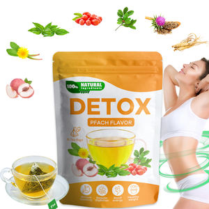 OEM privé OEM privé perte de poids favorise la digestion réduit les ballonnements et favorise le nettoyage saveur de pêche Detox thé - Product Image 1