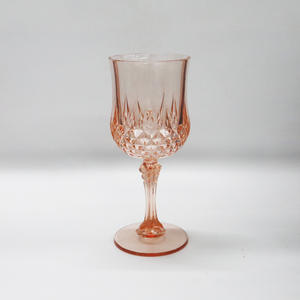 विंटेज डायमंड पैटर्न रंगीन प्लास्टिक लाल शराब कॉकटेल के लिए आधुनिक सादगी डिजाइन पार्टी 201-300 मिली - Product Image 4