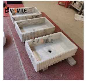 Fregadero de champú de mármol de <span class=keywords><strong>piedra</strong></span> gris oscuro <span class=keywords><strong>antiguo</strong></span> pulido para baño cocina Hotel Villa apartamento escurridor - Product Image 2