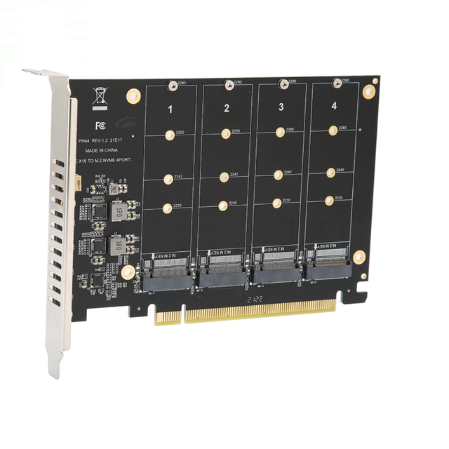 Quad M.2 NVME SSD to PCI-E 4.0 X16 Adapter