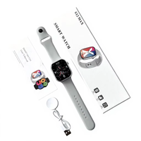 Montre connectée transfrontalière carrée avec fonction d'appel, suivi d'activité, écran TFT, chargement sans fil, autonomie de 7 à 14 jours