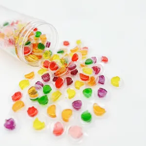 Produit populaire bonbons halal gommeux en forme de fruit gelée bonbons mous 3D gommeux bonbons personnalisés