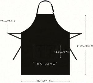 Delantal de Cocina Ecológico Impermeable de Poliéster y Algodón, Delantal de Cocina para Niños con Logotipo Personalizado, Impreso con Bolsillos - Product Image 2