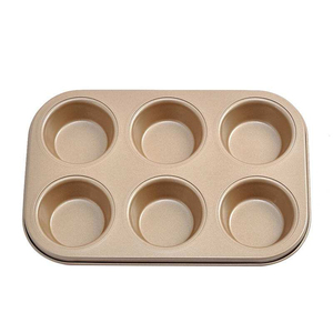 Molde para <span class=keywords><strong>Muffins</strong></span> Antiadherente <span class=keywords><strong>de</strong></span> 6 Cavidades, <span class=keywords><strong>Bandeja</strong></span> para Cupcakes para Horno - Product Image 5