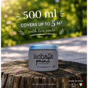 06 DEEP BLACK 500 ml LaChalk the evolution of <b>chalk</b> paint Where <b>chalk</b> meets resin: Hybrid <b>Chalk</b> Resin Paint made in Italy - Product Image 2