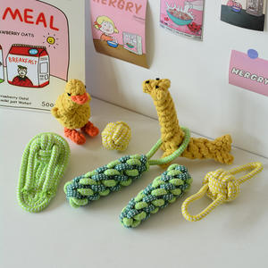 Lüks çevre dostu dayanıklı pamuk halat köpek çiğneme oyuncakları köpek oyun Pet oyuncak interaktif basit tasarım - Product Image 4