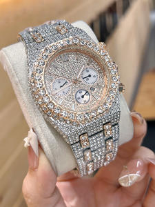 <span class=keywords><strong>Orologio</strong></span> da Polso Hip Hop Bling con Diamanti da <span class=keywords><strong>Uomo</strong></span> 2026, Lusso <span class=keywords><strong>Argento</strong></span> Iced Out, al Quarzo, Impermeabile, alla Moda - Offerta Calda - Product Image 5