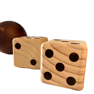 Dés en bois faits à la main pour jeux de société et jeux de table, dés de jeu en bois naturel, dés décoratifs en bois pour jeux en famille - Product Image 2