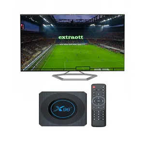 Ekstraott kotak TV cerdas X96X4, kotak TV Android cerdas stabil 4k lebih cerdas pro Xtream Player