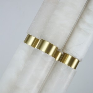 Lámpara de Araña LED de Alabastro Natural para Decoración del Hogar, Minimalista, Blanco Cálido, Moderna, Colgante de Mármol Cilíndrico para Sala de Estar o Villa - Product Image 5