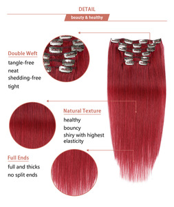 Extensiones de Cabello con Clip de Color de Moda, 100% Cabello Humano Remy Virgen de Alta Calidad, Cutícula Alineada, Gran Venta 2026 - Product Image 3