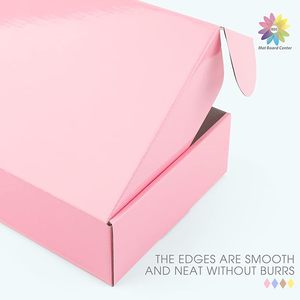 Centre de panneau de tapis, 6x4x2 petite boîte rose d'expédition, boîte de couvercles robustes d'enveloppe imperméable pour le courrier de petite entreprise, <span class=keywords><strong>parfum</strong></span>, cadeau - Product Image 1