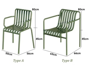 Nouvelle Arrivée Chaises Minimalistes d'Extérieur Canapé <span class=keywords><strong>de</strong></span> <span class=keywords><strong>Jardin</strong></span> Mobilier Métallique Léger Chaises Empilables pour Terrasse Zone Commerciale Patio - Product Image 6