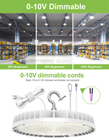 Éclairage commercial UFO LED High Bay pour magasins, éclairage LED High Bay IP65 pour atelier, entrepôt, aéroport