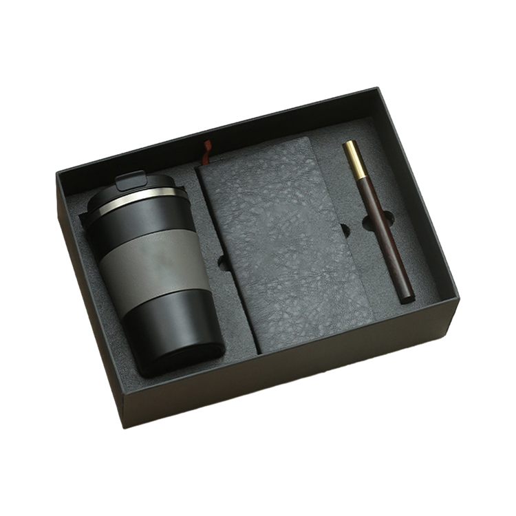 Black Tumbler + Black Notebook + Black Pen