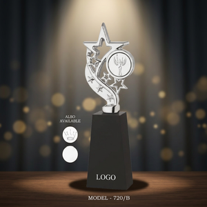 Elegante Trofeo Estrella de Metal Fundido a Presión de Primera Calidad, Grabado con Láser, Portátil, para Premios de Excelencia Corporativa y Campeonatos - Product Image 1