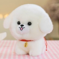 Peluches Teddy Pets, chiot réaliste, peluche moelleuse, jouet en peluche mignon, petit chow, pomeranian, corgi, yorkie, avec un charme, cadeau pour fille