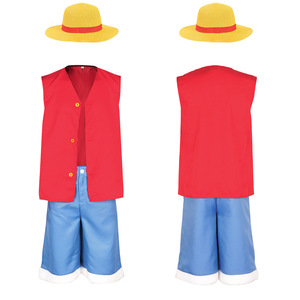 <span class=keywords><strong>Disfraz</strong></span> de Cosplay de <span class=keywords><strong>Luffy</strong></span> de 3 Piezas, <span class=keywords><strong>Disfraz</strong></span> de Anime Egghead para Adultos y Niños, Chaleco, Pantalones, Sombrero, Trajes de Fantasía, Ropa para Fiestas de Halloween - Product Image 2