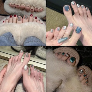 Taglie XS/S/M/L - Adesivi per unghie estivi fatti a mano, rimovibili e tutto incluso, per i <span class=keywords><strong>piedi</strong></span>. Include accessori per unghie - Product Image 5