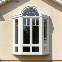 Ventanas y Puertas Abatibles de PVC con Diseño de Arco Simple de 48 x 60, Marco OEM con Persianas Enrollables