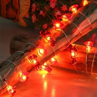 Décoration d'intérieur 20 LED 30 LED lumière plastique rouge amour coeur batterie romantique saint valentin fil de cuivre maison décorative guirlandes lumineuses