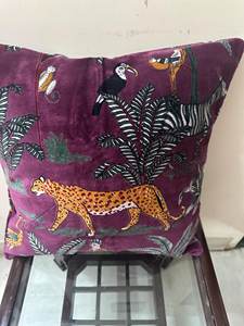 Artisanal Cotton Velvet Pillow Covers Customizable Luxury <b>Throw</b> Pillows Bring a touch of high-end texture and maximalist charm - Product Image 1