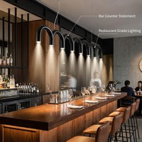 Luminaire suspendu minimaliste en forme de U, élégant, pour salle à manger et salon