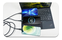 Kabel Data Pengisi Daya Super 3-in-1 100W 6A Tipe-C Pengisi Daya Cepat USB Mikro Sudut Kanan untuk iPhone /-Printer Tembaga Murni