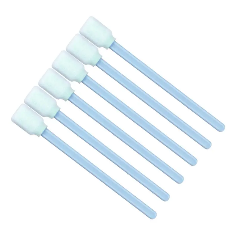 Cleanroom 100ppi Sponge Stick Industrial Solvent Cleaning Dust Free Foam Tip Head Swab For Printer Head FS707