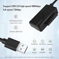 Câble adaptateur convertisseur USB 2.0 vers Mini SATA II 7 + 6 13 broches pour lecteur de CD DVD ROM Slim Line de portable, prix d'usine