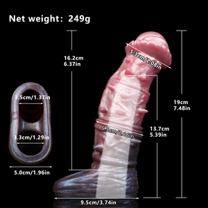 Fantasy Mutiertes Monster Spiked Horse Penis Kondom Silikon Männlicher Penis Ver größerer Verlängern Verdicken Paar Sex Leben Adult Sexspielzeug - Product Image 2