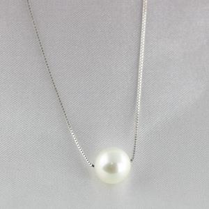 Collier pendentif en argent 925 jeune et tendance avec chaîne de clavicule, perle simple, accessoire unique - Product Image 2