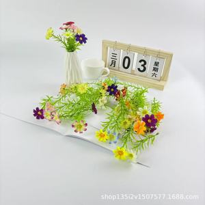 Qiye <b>Artificial</b> <b>Flowers</b> Silk Daisy Waterweed For Wedding Holiday Decoration Office Greenery Forest Style - Product Image 1