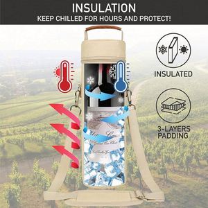 Portable Insulated Single-Pack Red Wine <b>Cooler</b> Bag for Business Travel Outdoor Picnics Classic Fashion Refrigerated Wine Storage - Product Image 5