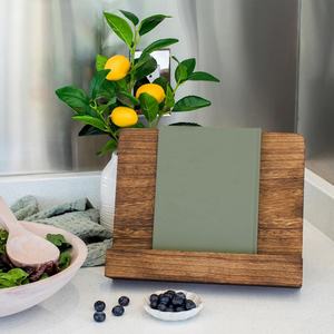 Support de livre de cuisine en bois pour votre comptoir de cuisine Support en bois massif qui garde facilement les livres de <span class=keywords><strong>recettes</strong></span> de cuisine ouverts pour une cuisson pratique - Product Image 3