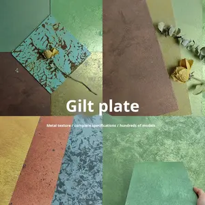 Lámina de Chapa de Piedra Flexible Fluorescente Moderna Dorada - Instalación Rápida, Impermeable, para Uso Doméstico, Hoteles y <span class=keywords><strong>Apartamentos</strong></span> - Product Image 5