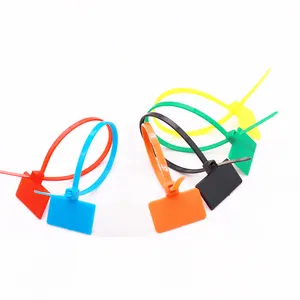 Factory Custom Low Price Clasp Self-Locking Disposable Plastic Seal With Label