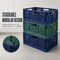 Caisses en plastique pliables, empilables, caisses en plastique pour fruits, boîte pliable de qualité alimentaire, fruits et légumes
