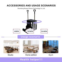 Silla de Pilates Wunda con Soporte de Aleación de Aluminio, Equipo de Yoga y Pilates Ajustable y Resistente para Estudio