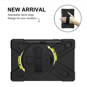 Silicone Defender Case For Samsung Galaxy Tab S6 Lite 10.4 Inch 2022 P613 P619 With Kickstand And Handle Shoulder Strap