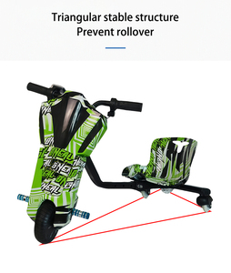 Trottinette électrique <span class=keywords><strong>3</strong></span> <span class=keywords><strong>roues</strong></span> pour enfants 36V <span class=keywords><strong>350W</strong></span>, avec fonctions de <span class=keywords><strong>drift</strong></span> et de torsion, modèle Crazy <span class=keywords><strong>360</strong></span> <span class=keywords><strong>Drift</strong></span> Cart, avec éclairage LED multicolore - Product Image 4