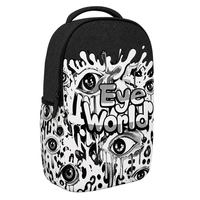 Sac à dos de voyage Graffiti Eye World, sacs à dos personnalisés imperméables, sacs à dos pour ordinateur portable, sacs à dos de sport décontractés de luxe avec logo