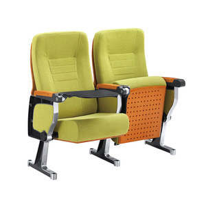 เก้าอี้แถวเรียงสีเขียวสะท้อนแสง โครงโลหะ สำหรับหอประชุมและโรงภาพยนตร์ - Product Image 1