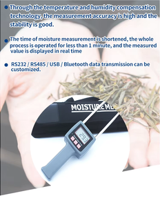 เครื่องวัดความชื้นดิจิตอล0-80%, เครื่องวัดความชื้นอาหารสัตว์ดิจิทัลพร้อมหัววัดยาวสองหัว - Product Image 5