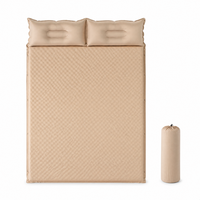 Matelas Gonflable Automatique Direct Usine en PVC Enduit 75D Pongee Simple Double avec Oreiller pour Camping et Randonnée en Extérieur Portable