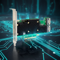 Adaptador de servidor HBA de almacenamiento Broadcom SAS9620-16i de 24 Gb/s y 16 puertos, trimodo, EHBA PCIe Gen 4.0 de perfil bajo y media longitud, SAS SATA NVMe