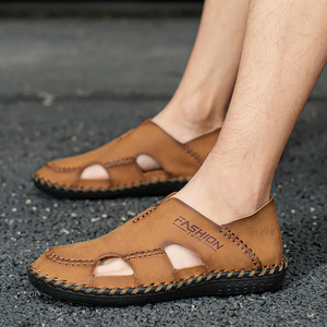 Scarpe da spiaggia nuovi sandali estivi da uomo traspiranti Casual Slip-On da uomo di grandi dimensioni Slip-On pigri - Product Image 1