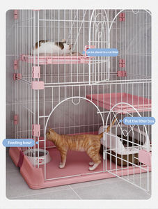 Fabricant meilleur prix pas cher en acier inoxydable <span class=keywords><strong>Cage</strong></span> pour chats 3 couches <span class=keywords><strong>Cage</strong></span> pour animaux de compagnie Enclos pour chat Maison grande <span class=keywords><strong>Cage</strong></span> pour chat à 4 couches - Product Image 6