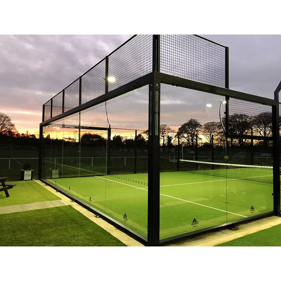 12mm 13.52mm Tennis Court Tempered Laminated Glass With Hole Price