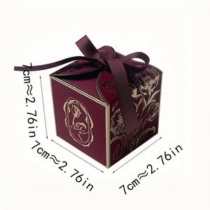 Boîtes Cadeaux de Luxe Personnalisées pour Dragees, Chocolats et Friandises de Mariage, Emballage Papier Haut de Gamme avec Gaufrage pour Invités - Product Image 6